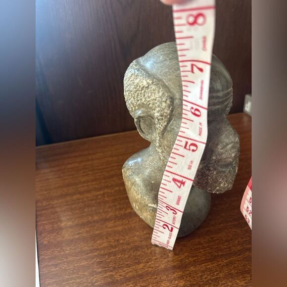 Handcrafted Vintage African SoapStone Bust Sculpture - Picture 8 of 8